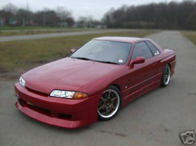 Nissan R32 Skyline GTS 1989 1990 1991 1992 1993 1994 with Aftermarket Parts - VX Style Side Skirt FRP from EPR USA