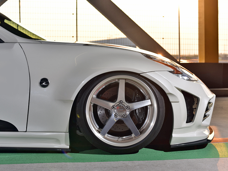 Nissan 370Z Sport Touring Base Fairlady Z Z34 Pre-Facelift 2009 2010 2011 & 370Z Sport Touring Base Fairlady Z Z34 Facelift 2012 2013 2014 2015 2016 2017 2018 2019 2020 & Nismo V1 2009 2010 2011 & Nismo V2 2012 2013 2014 2015 2016 2017 2018 2019 2020 with Aftermarket Parts - WEBERSPORT Style Front Fender Carbon Fiber / FRP from EPR USA