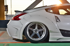 Nissan 370Z Sport Touring Base Fairlady Z Z34 Pre-Facelift 2009 2010 2011 & 370Z Sport Touring Base Fairlady Z Z34 Facelift 2012 2013 2014 2015 2016 2017 2018 2019 2020 & Nismo V1 2009 2010 2011 & Nismo V2 2012 2013 2014 2015 2016 2017 2018 2019 2020 with Aftermarket Parts - WEBERSPORT Style Rear Arches Carbon Fiber / FRP from EPR USA