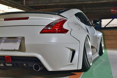 Nissan 370Z Sport Touring Base Fairlady Z Z34 Pre-Facelift 2009 2010 2011 & 370Z Sport Touring Base Fairlady Z Z34 Facelift 2012 2013 2014 2015 2016 2017 2018 2019 2020 & Nismo V1 2009 2010 2011 & Nismo V2 2012 2013 2014 2015 2016 2017 2018 2019 2020 with Aftermarket Parts - WEBERSPORT Style Rear Arches Carbon Fiber / FRP from EPR USA