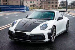 Porsche 911 992 992.1 Carrera Base/S/T/4/4S/Targa 4/ Targa 4S/GTS/Turbo/Turbo S 2020 2021 2022 2023 2024 & 911 992 992.2 Carerra Base/S/T/4/4S/Targa 4/ Targa 4S/GTS/Turbo/Turbo S 2025-ON with Aftermarket Parts - ZL Style Hood Dry Pre-preg Carbon from EPR USA