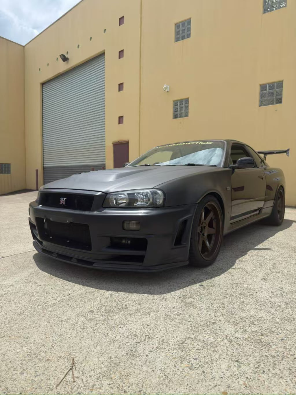 Nissan R34 GTR Base Nismo Z Tune S Tune R Tune V-Spec Tune Nur 1999 2000 2001 2002 2003 2004 with Aftermarket Parts - Z Tune Style Front Bumper PP from EP Racing