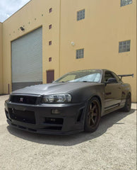 Nissan R34 GTR Base Nismo Z Tune S Tune R Tune V-Spec Tune Nur 1999 2000 2001 2002 2003 2004 with Aftermarket Parts - Z Tune Style Front Bumper PP from EP Racing