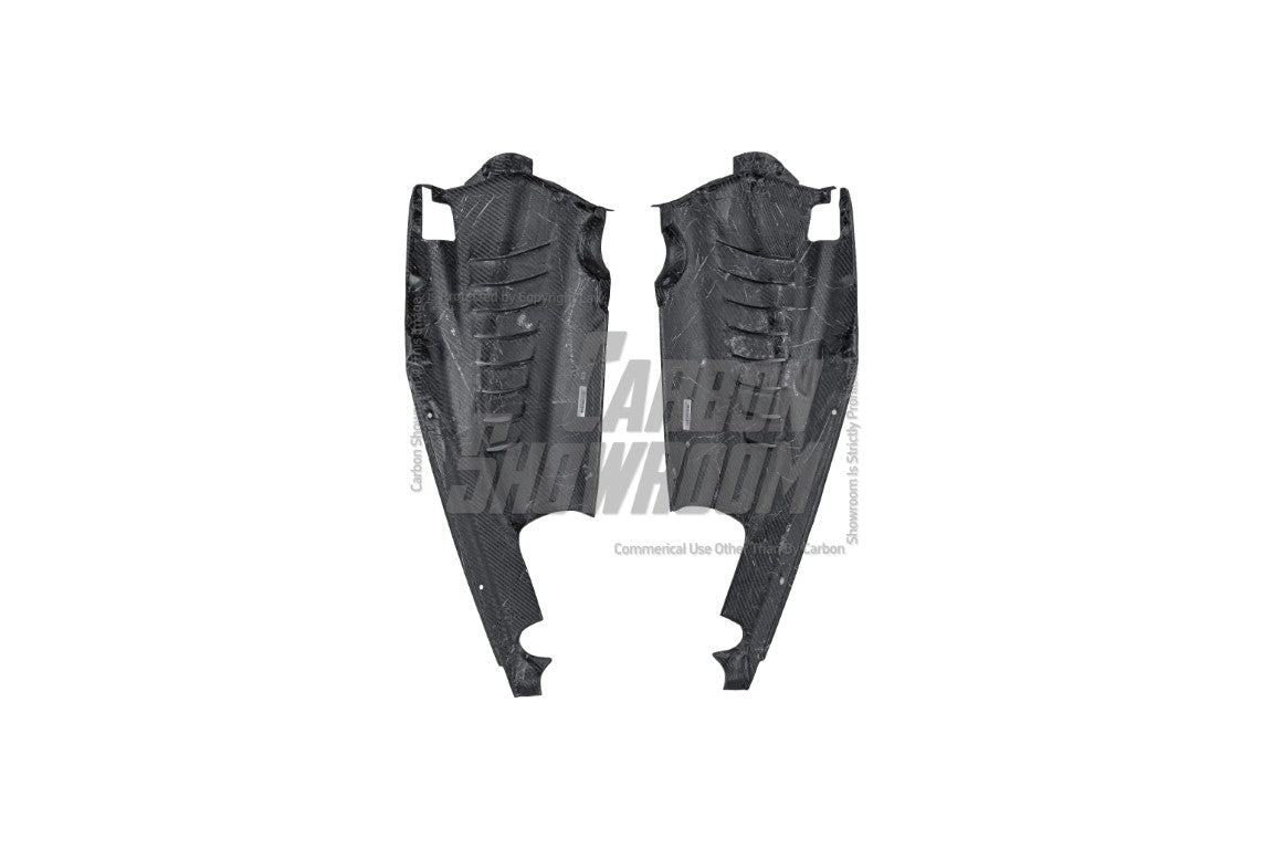 Ferrari 488 GTB 2016 2017 2018 2019 2020 with Aftermarket Parts - OEM 1:1 Style Engine Bay Kits Dry Pre-preg Carbon Fiber from Aero Republic