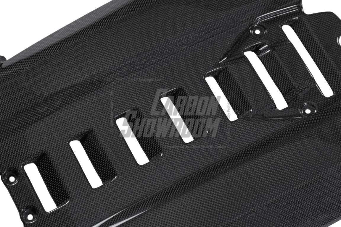 Ferrari 488 GTB & Spider 2016 2017 2018 2019 2020 with Aftermarket Parts - OEM 1:1 Style Engine Cover Dry Pre-preg Carbon Fiber from Aero Republic