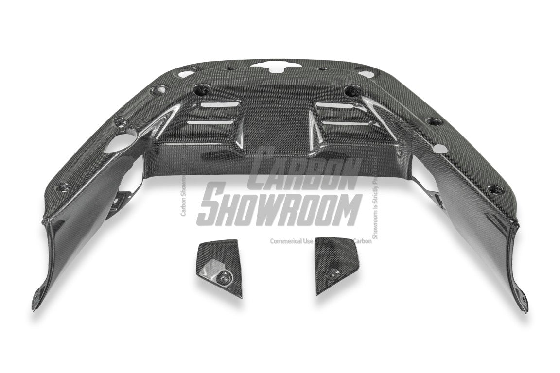 Ferrari SF90 Stradale & Spider 2021 2022 2023 2024 2025 with Aftermarket Parts - OEM 1:1 Style Replacement Engine Bay Panel Dry Pre-preg Carbon Fiber from Aero Republic