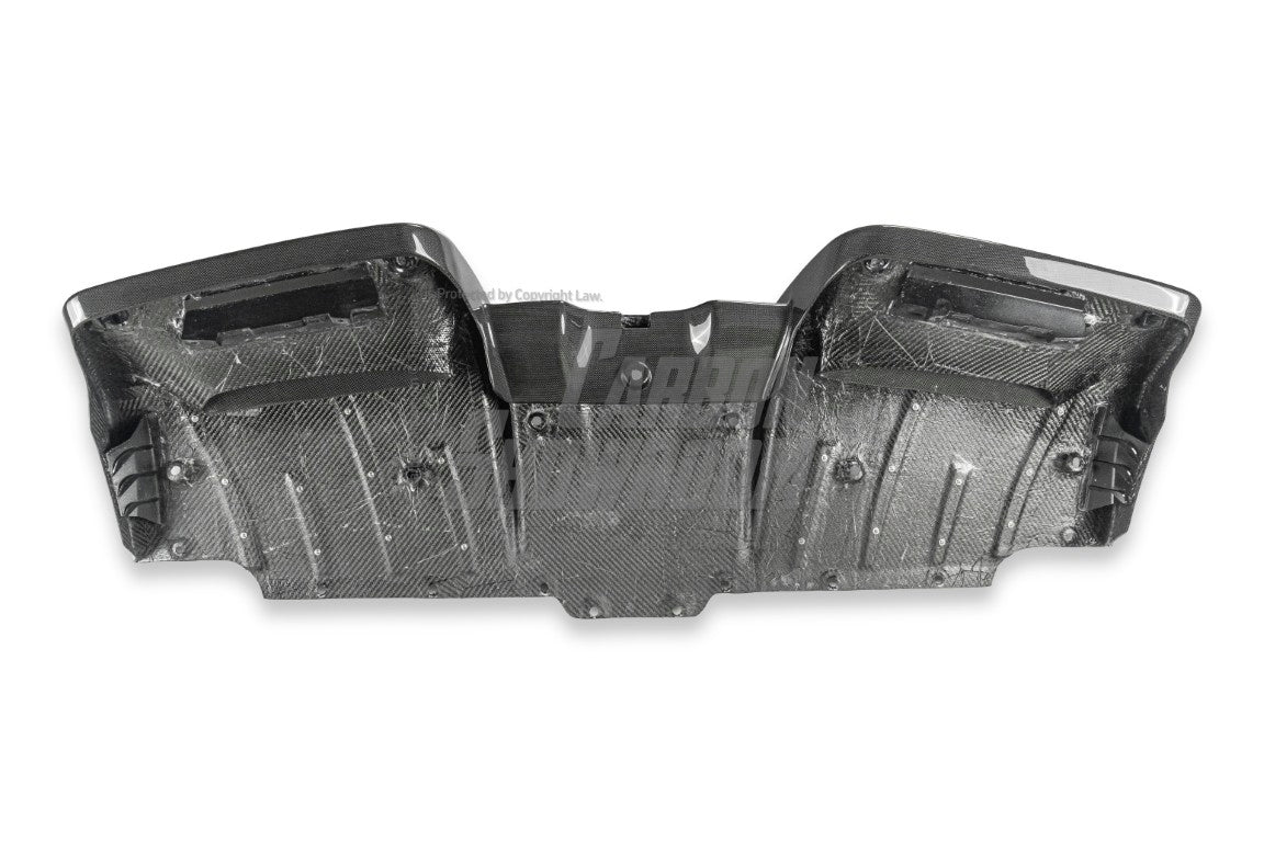 Ferrari SF90 Stradale & Spider 2021 2022 2023 2024 2025 with Aftermarket Parts - OEM 1:1 Style Replacement Rear Diffuser Pre-preg Carbon Fiber from Aero Republic