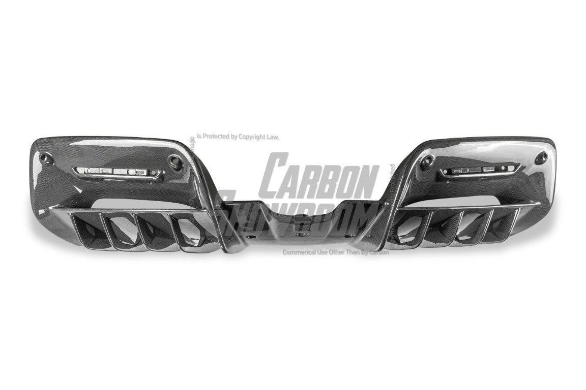 Ferrari SF90 Stradale & Spider 2021 2022 2023 2024 2025 with Aftermarket Parts - OEM 1:1 Style Replacement Rear Diffuser Pre-preg Carbon Fiber from Aero Republic