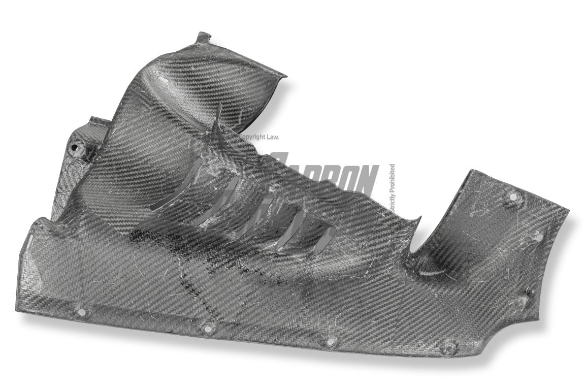 Ferrari SF90 Stradale & Spider 2021 2022 2023 2024 2025 with Aftermarket Parts - OEM 1:1 Style Replacement Engine Bay Side Panels Dry Pre-preg Carbon Fiber from Aero Republic
