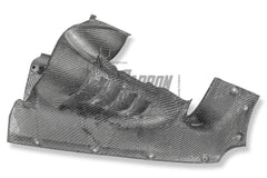 Ferrari SF90 Stradale & Spider 2021 2022 2023 2024 2025 with Aftermarket Parts - OEM 1:1 Style Replacement Engine Bay Side Panels Dry Pre-preg Carbon Fiber from Aero Republic
