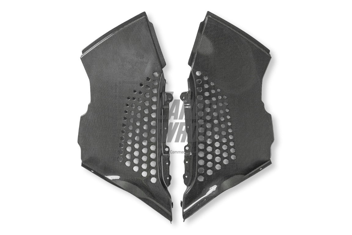 Ferrari SF90 Stradale & Spider 2021 2022 2023 2024 2025 with Aftermarket Parts - OEM 1:1 Style Replacement Engine Bay Side Surround Pre-preg Carbon Fiber from Aero Republic
