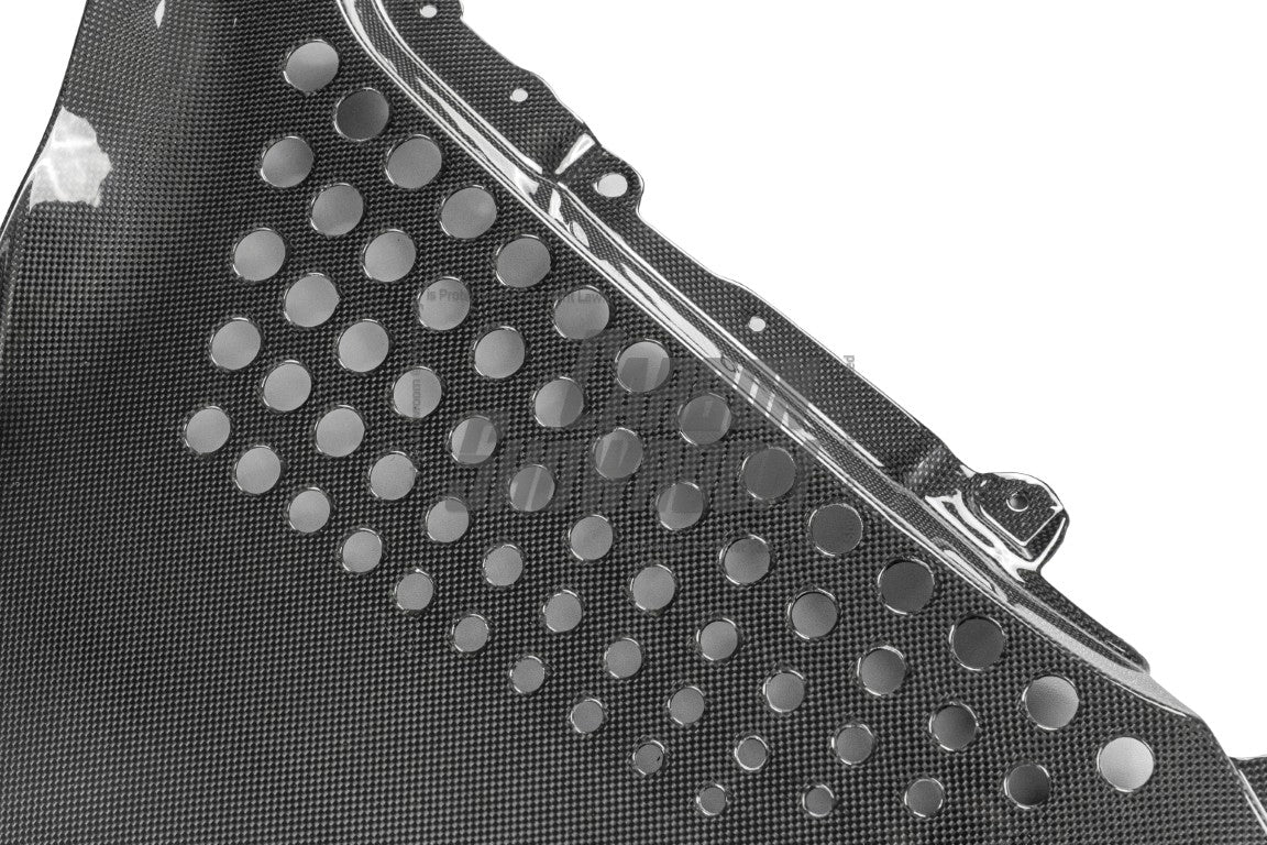 Ferrari SF90 Stradale & Spider 2021 2022 2023 2024 2025 with Aftermarket Parts - OEM 1:1 Style Replacement Engine Bay Side Surround Pre-preg Carbon Fiber from Aero Republic