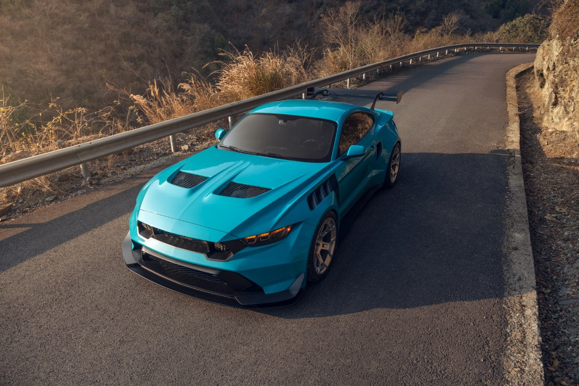 Ford Mustang Ecoboost V6 GT March1 Bullitt S550.1 S550.2 2015 2016 2017 2018 2019 2020 2021 2022 2023 (designed for ROBOT CRAFTSMAN S550 GTD Style widebody kit, S550.2 requires S550.1 headlight. designed to be installed with ROBOT CRAFTSMAN GTD front bumper) with Aftermarket Parts - GTD Style Hood Bonnet Carbon Fiber / FRP from Robot Craftsman
