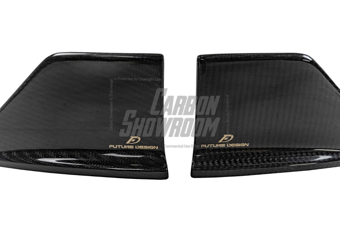 Audi RS3 8Y 2022 2023 2024 with Aftermarket Parts - V1 Front Lip Splitter Pre-preg Carbon Fiber from Future Design