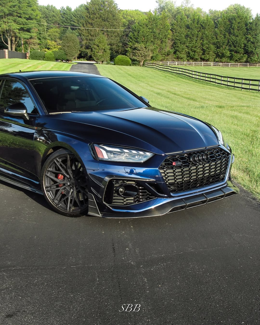 Future Design Carbon Fiber FRONT LIP SPLITTER - "Blaze kit" for Audi RS5 B9.5 2020+ - Performance SpeedShop