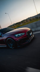Future Design Carbon Fiber FRONT LIP SPLITTER - "Blaze kit" for Audi RS5 B9 2017-2019 - Performance SpeedShop