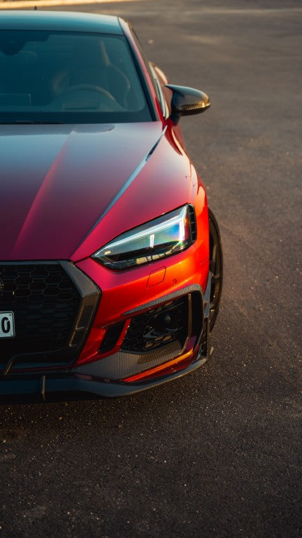 Future Design Carbon Fiber FRONT LIP SPLITTER - "Blaze kit" for Audi RS5 B9 2017-2019 - Performance SpeedShop