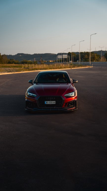 Future Design Carbon Fiber FRONT LIP SPLITTER - "Blaze kit" for Audi RS5 B9 2017-2019 - Performance SpeedShop