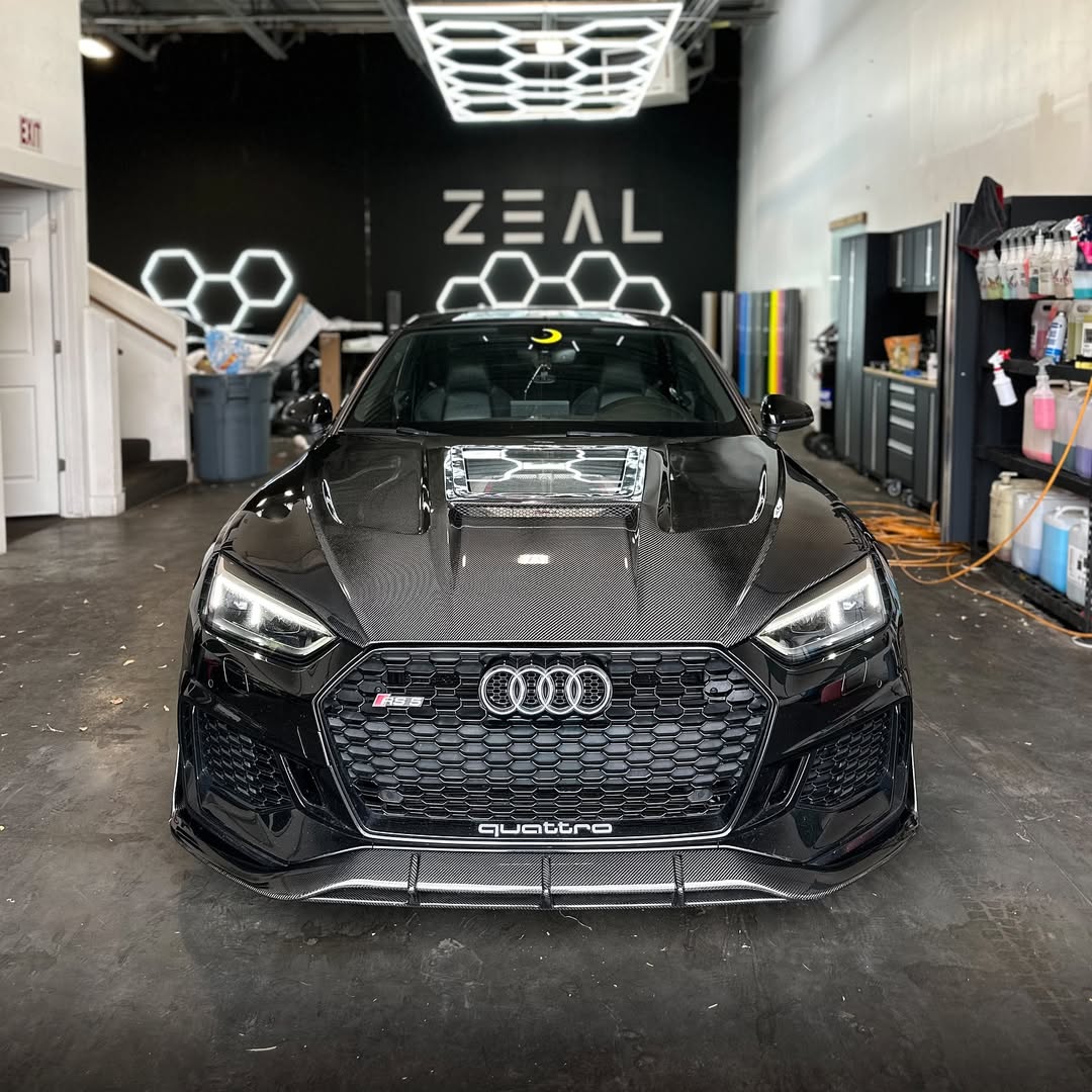 Future Design Carbon Fiber FRONT LIP SPLITTER - "Blaze kit" for Audi RS5 B9 2017-2019 - Performance SpeedShop
