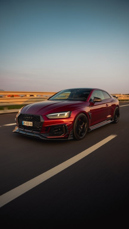 Future Design Carbon Fiber FRONT LIP SPLITTER - "Blaze kit" for Audi RS5 B9 2017-2019 - Performance SpeedShop