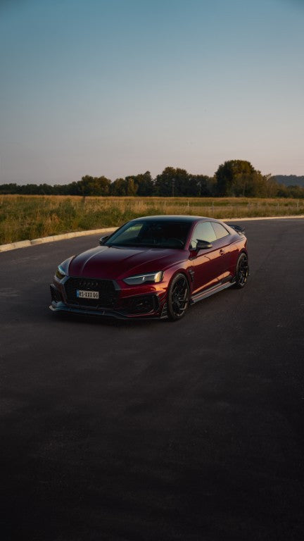 Future Design Carbon Fiber FRONT LIP SPLITTER - "Blaze kit" for Audi RS5 B9 2017-2019 - Performance SpeedShop