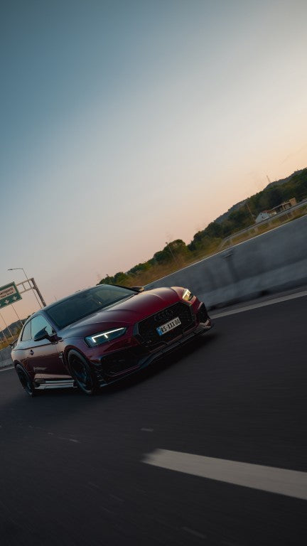 Future Design Carbon Fiber FRONT LIP SPLITTER - "Blaze kit" for Audi RS5 B9 2017-2019 - Performance SpeedShop