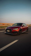 Future Design Carbon Fiber FRONT GRILL SIDE OVERLAY TRIM - "Blaze kit" for Audi RS5 B9 2017-2019 - Performance SpeedShop