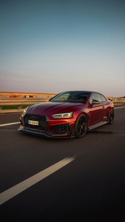 Future Design Carbon Fiber FRONT LIP SPLITTER - "Blaze kit" for Audi RS5 B9 2017-2019 - Performance SpeedShop