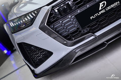 Future Design Blaze Carbon Fiber FRONT GRILL SIDE OVERLAY for Audi RS6 RS7 C8 2020-ON - Performance SpeedShop