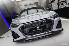 Future Design Blaze Carbon Fiber FRONT GRILL SIDE OVERLAY for Audi RS6 RS7 C8 2020-ON - Performance SpeedShop