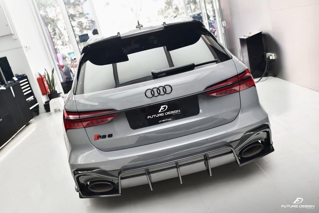 Future Design Blaze Carbon Fiber REAR DIFFUSER & CANARDS for Audi RS6 RS7 C8 2020-ON - Performance SpeedShop