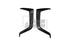 Future Design Blaze Carbon Fiber FRONT GRILL SIDE OVERLAY for Audi RS6 RS7 C8 2020-ON - Performance SpeedShop