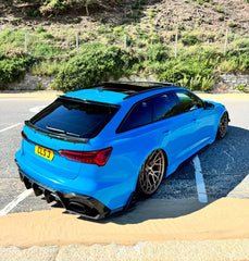 Future Design Blaze Carbon Fiber REAR DIFFUSER & CANARDS for Audi RS6 RS7 C8 2020-ON - Performance SpeedShop