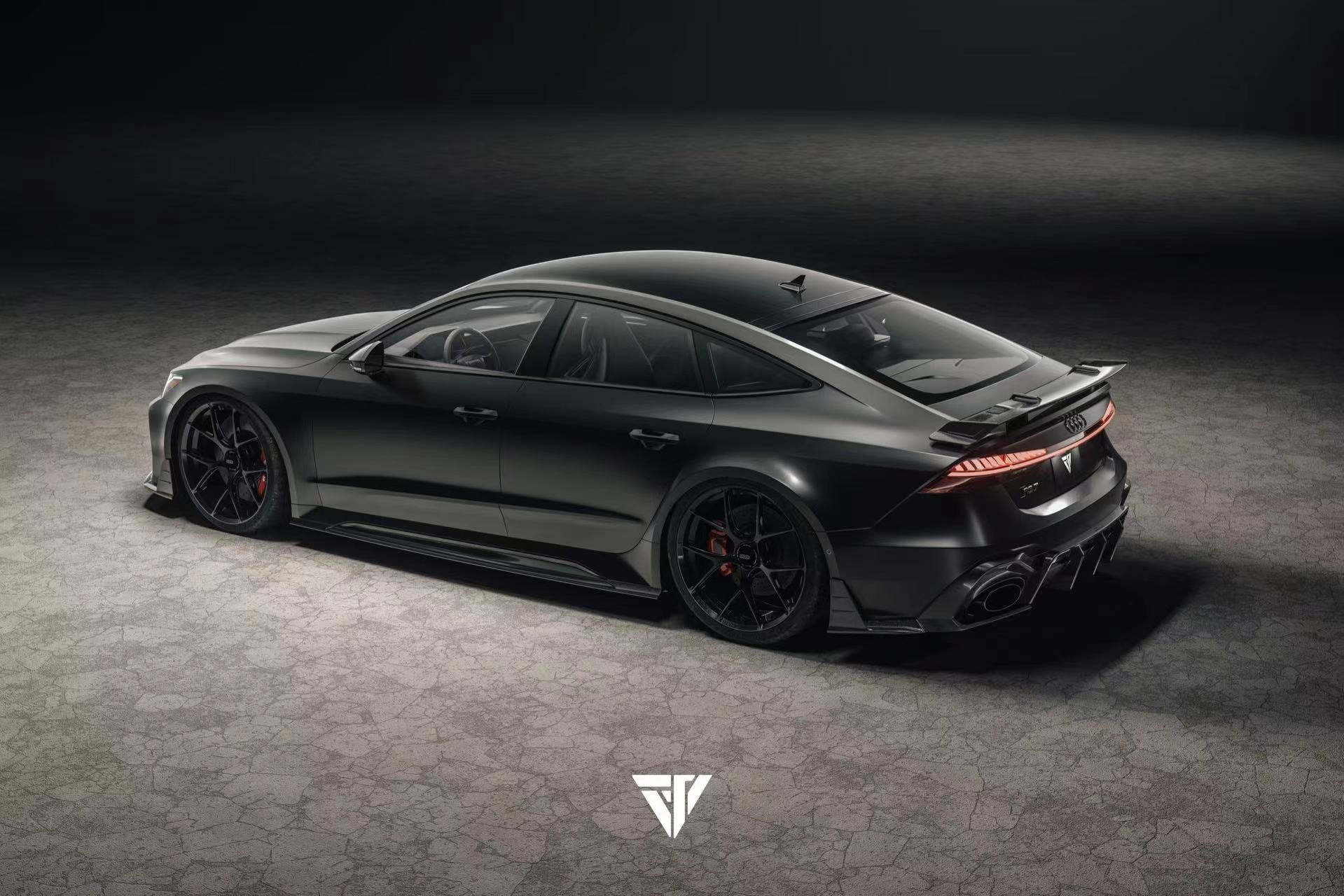 Audi RS7 C7 2014 2015 2016 2017 2018 with Aftermarket Parts - Rear Wing Spoiler Carbon Fiber / FRP from Future Design