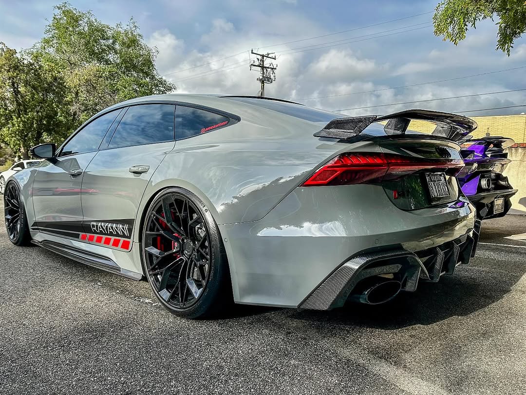 Audi RS7 C7 2014 2015 2016 2017 2018 with Aftermarket Parts - Rear Wing Spoiler Carbon Fiber / FRP from Future Design