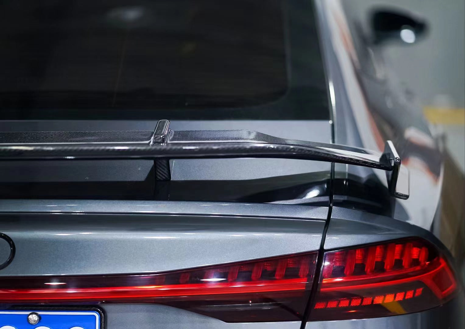 Audi RS7 C7 2014 2015 2016 2017 2018 with Aftermarket Parts - Rear Wing Spoiler Carbon Fiber / FRP from Future Design