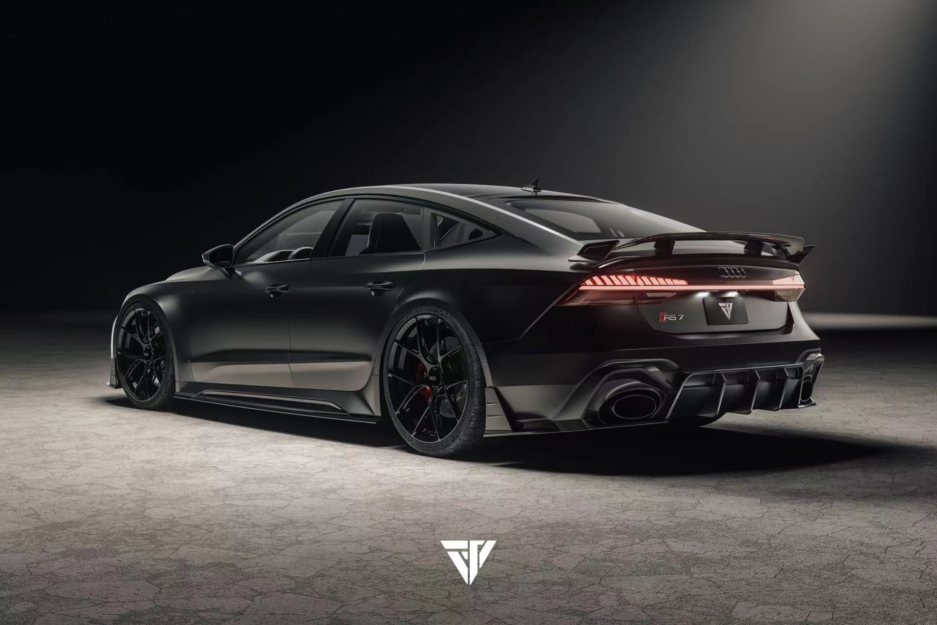 Audi RS7 C7 2014 2015 2016 2017 2018 with Aftermarket Parts - Rear Wing Spoiler Carbon Fiber / FRP from Future Design
