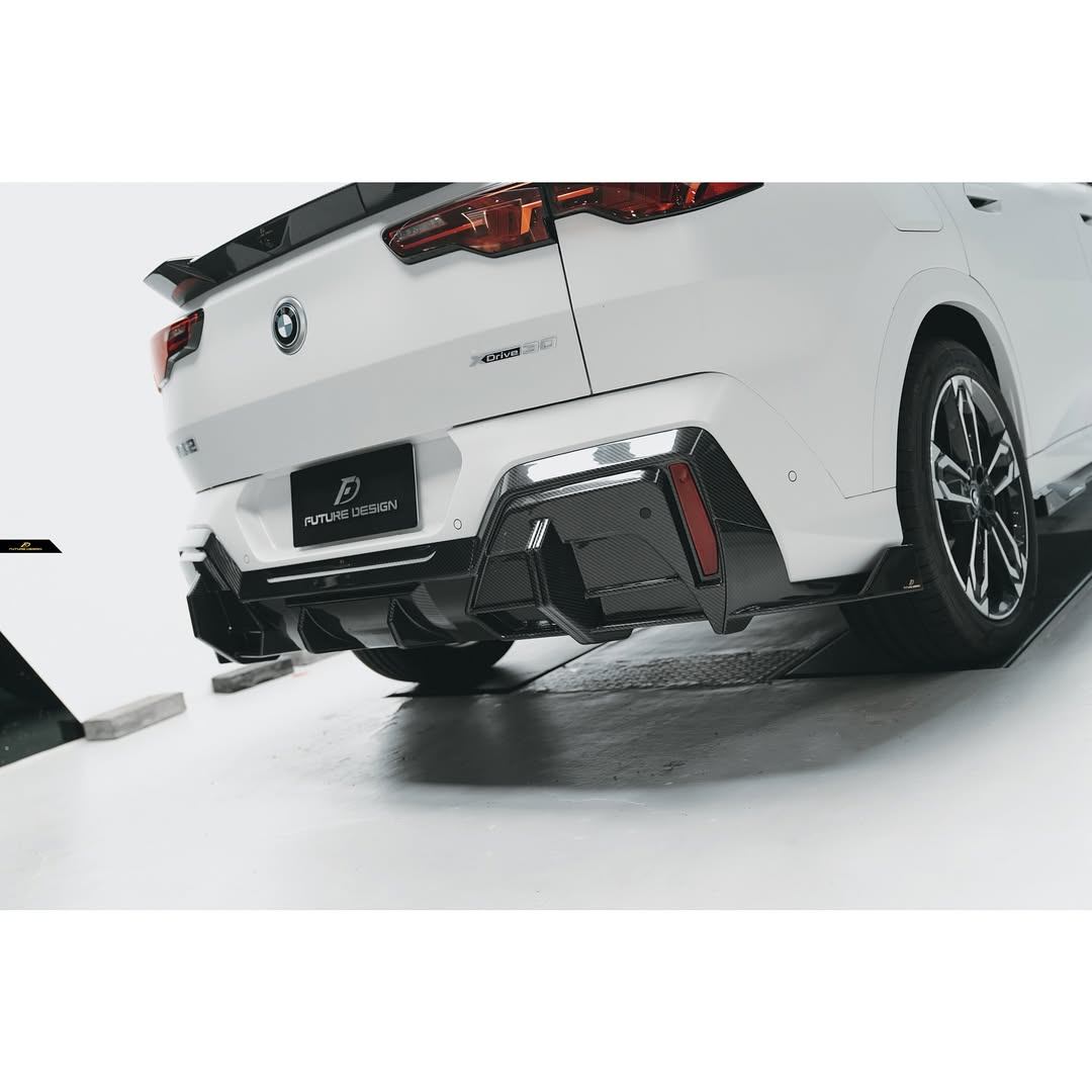 BMW X2 IX2 M35i sDrive28i xDrive28i U10 (with M-Sport bumper) 2024-ON with Aftermarket Parts - Rear Spoiler Dry Pre-preg Carbon Fiber / FRP from Future Design