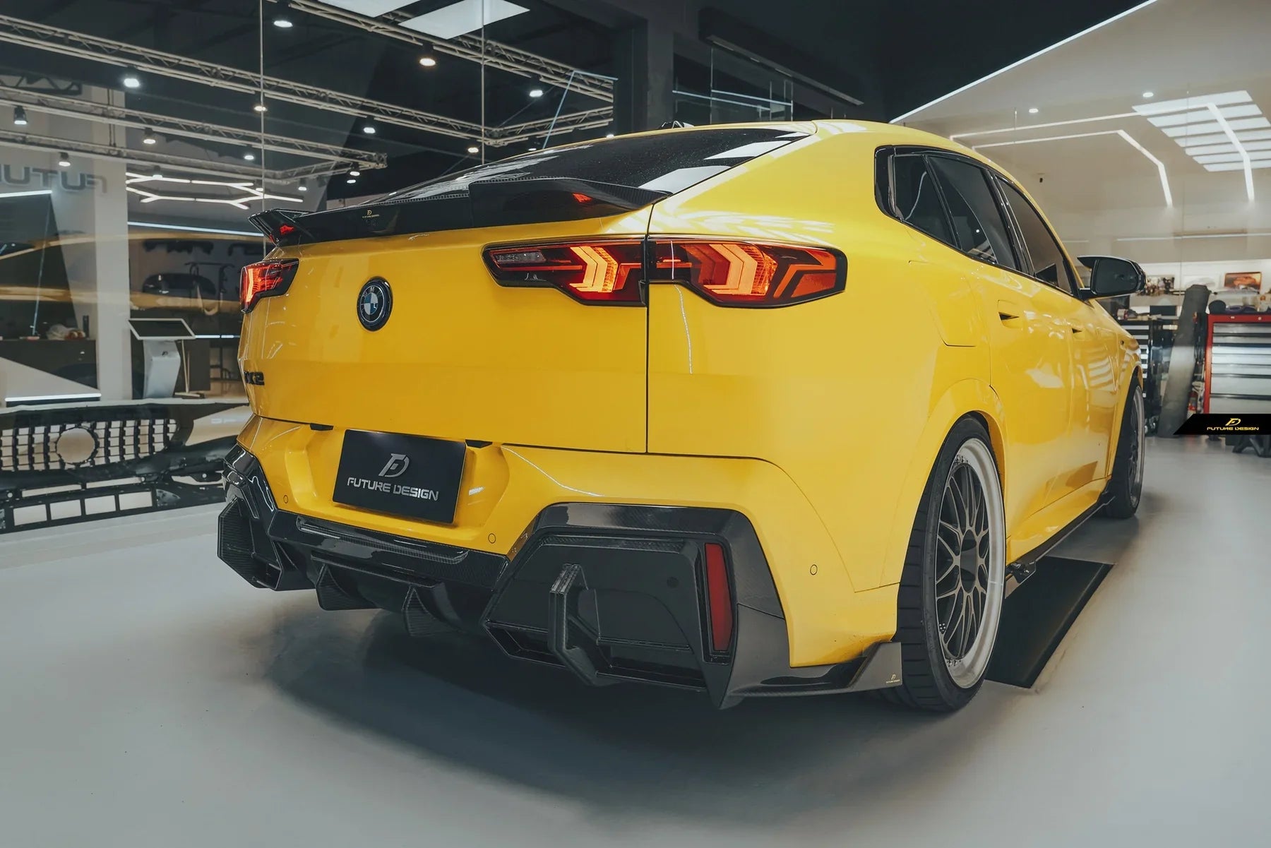 BMW X2 IX2 M35i sDrive28i xDrive28i U10 (with M-Sport bumper) 2024-ON with Aftermarket Parts - Rear Spoiler Pre-preg Carbon Fiber / FRP from Future Design