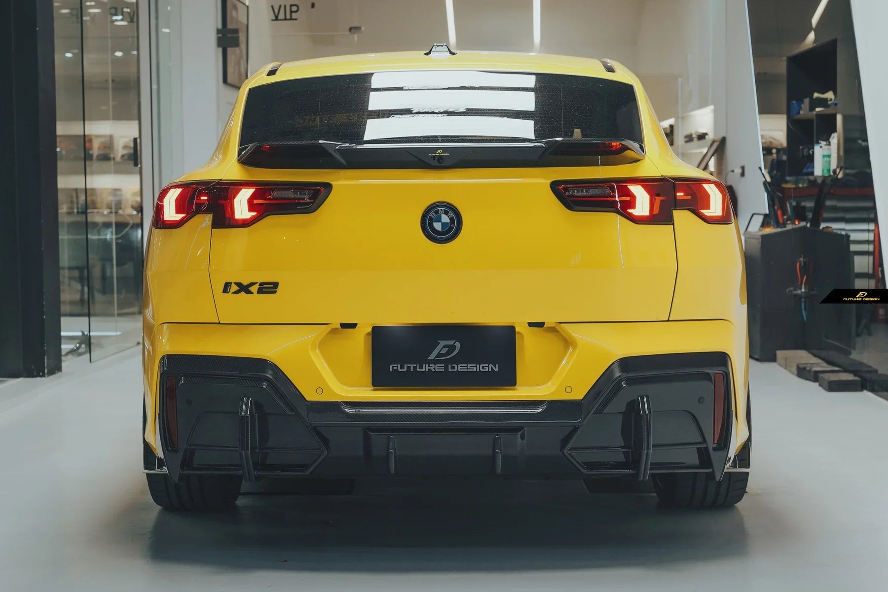 BMW X2 IX2 M35i sDrive28i xDrive28i U10 (with M-Sport bumper) 2024-ON with Aftermarket Parts - Rear Spoiler Pre-preg Carbon Fiber / FRP from Future Design