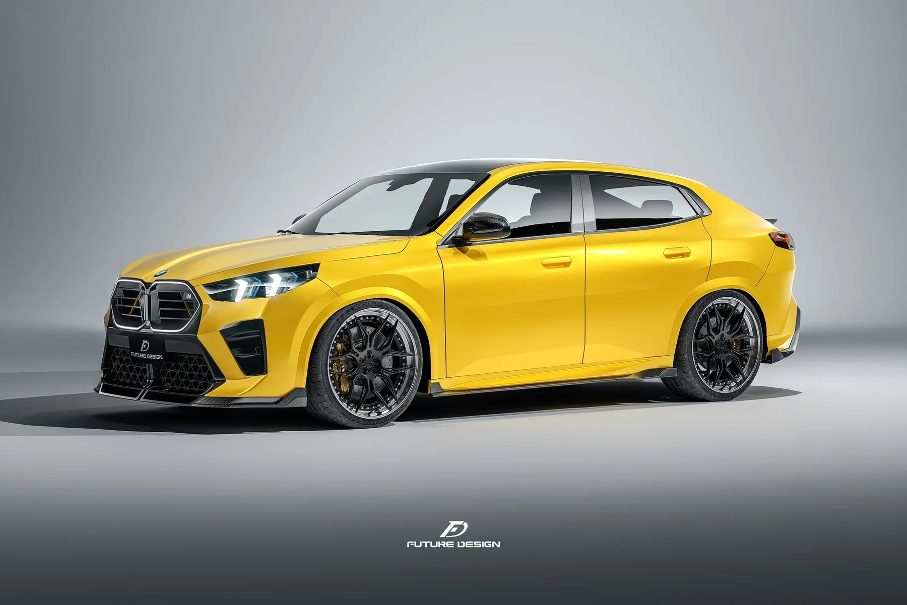 BMW X2 IX2 M35i sDrive28i xDrive28i U10 (with M-Sport bumper) 2024-ON with Aftermarket Parts - Side Skirts Pre-preg Carbon Fiber / FRP from Future Design
