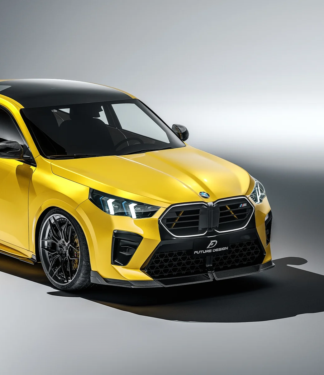 BMW X2 IX2 M35i sDrive28i xDrive28i U10 (with M-Sport bumper) 2024-ON with Aftermarket Parts - V1 Front Lip Pre-preg Carbon Fiber / FRP from Future Design