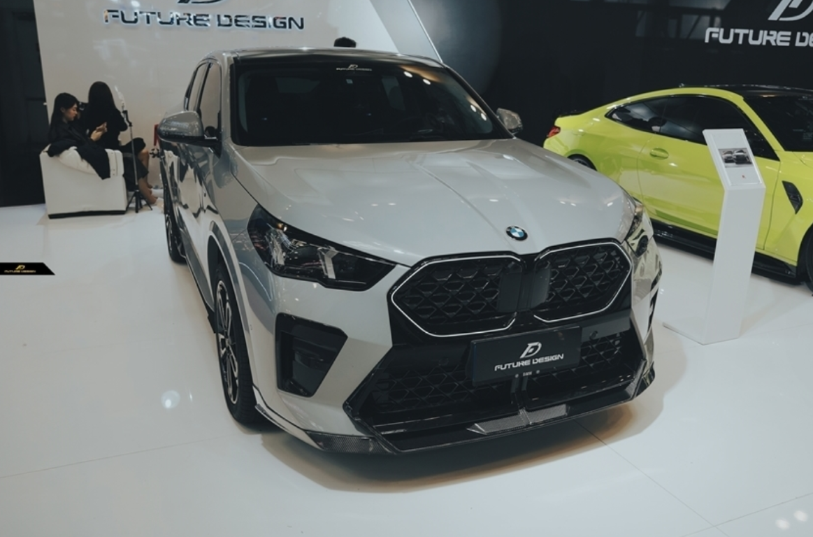BMW X2 IX2 M35i sDrive28i xDrive28i U10 (with M-Sport bumper) 2024-ON with Aftermarket Parts - V2 Front Lip Pre-preg Carbon Fiber / FRP from Future Design