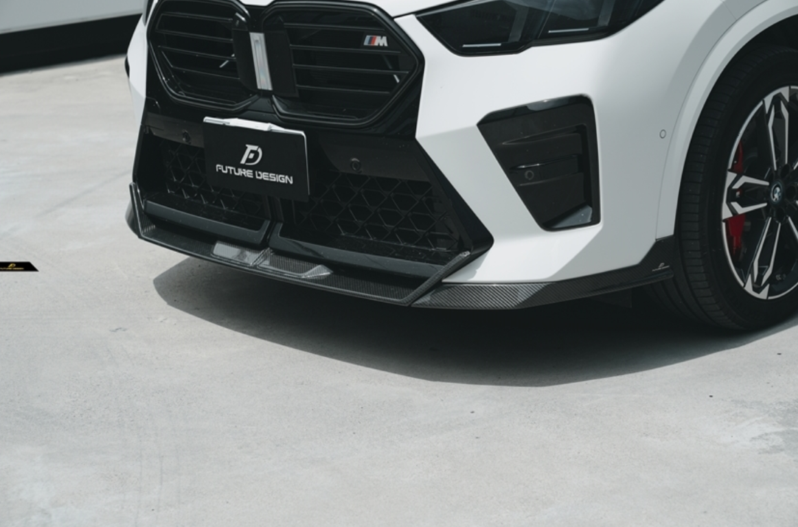 BMW X2 IX2 M35i sDrive28i xDrive28i U10 (with M-Sport bumper) 2024-ON with Aftermarket Parts - V2 Front Lip Pre-preg Carbon Fiber / FRP from Future Design