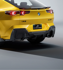 BMW X2 IX2 sDrive28i xDrive28i U10 (with M-Sport bumper) 2024-ON with Aftermarket Parts - Rear Diffuser Pre-preg Carbon Fiber / FRP from Future Design