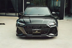 Future Design Blaze Carbon Fiber FRONT LIP SPLITTER for Audi RS6 RS7 C8 2020-ON - Performance SpeedShop