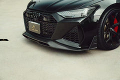 Future Design Blaze Carbon Fiber FRONT LIP SPLITTER for Audi RS6 RS7 C8 2020-ON - Performance SpeedShop