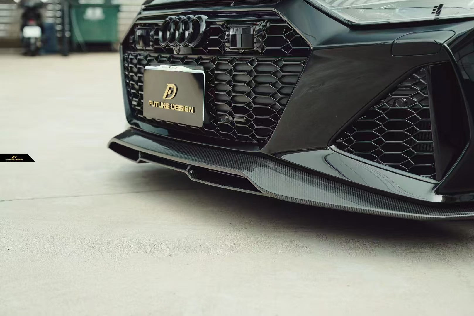 Future Design Blaze Carbon Fiber FRONT LIP SPLITTER for Audi RS6 RS7 C8 2020-ON - Performance SpeedShop
