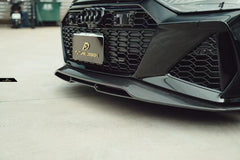 Future Design Blaze Carbon Fiber FRONT LIP SPLITTER for Audi RS6 RS7 C8 2020-ON - Performance SpeedShop