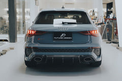 Audi RS3 8Y 2022 2023 2024 with Aftermarket Parts - V1 Rear Diffuser & Canards Pre-preg Carbon Fiber from Future Design